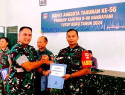 Dandim Gunungkidul Buka Rapat Anggota Tahunan ke-56 Primkop Kartika B-08