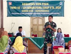 Kodim 0730/Gunungkidul Gelar Penyuluhan Wawasan Kebangsaan dalam TMMD Sengkuyung ke-124 Tahap II