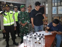 Polres Gunungkidul Sita 37 Botol Miras Ilegal, Kolaborasi TNI dan Satpol PP Cegah Gangguan Kamtibmas