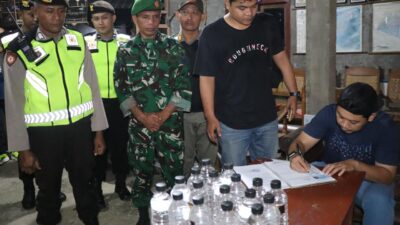 Polres Gunungkidul Sita 37 Botol Miras Ilegal, Kolaborasi TNI dan Satpol PP Cegah Gangguan Kamtibmas