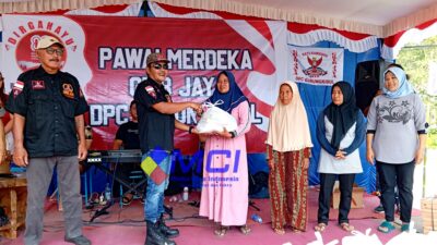 Grib Jaya Gunungkidul Gelar Bakti Sosial dan Pawai Merah Putih