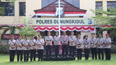 Kapolres Gunungkidul Pimpin Sertijab, Sejumlah Pejabat Polres dan Polsek Resmi Berganti