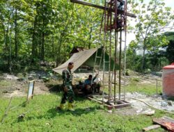 TMMD Reguler ke-126 Kodim 0730/Gunungkidul Genjot Pengerjaan Sumur Bor untuk Pertanian di Candirejo