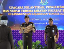 Kajati DIY Lantik Pejabat Eselon II dan III, Tegaskan Jabatan Adalah Amanah untuk Tingkatkan Kinerja Kejaksaan