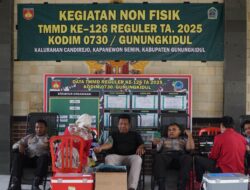 TMMD ke-126 Kodim 0730/Gunungkidul, TNI dan Warga Bersatu dalam Aksi Donor Darah di Semin