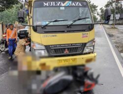 Motor Vario Terlindas Dump Truck di Jalan Jogja–Wonosari, Pemotor Perempuan Selamat Meski Alami Luka Serius