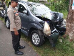 Avanza Plat Merah Hantam Pohon di Jalan Paliyan–Playen, Kepala Personalia RSUD Wonosari Luka Serius