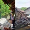 Akibat Longsor, Rumah Warga di Tepus Rusak Tertimpa Batu Kapur