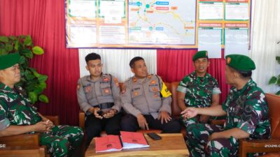 TNI Perkuat Pengamanan H+4 Lebaran di Pos Pam Hargodumilah Patuk, Arus Lalu Lintas Terpantau Ramai Lancar