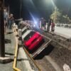 Towing H 8750 PG Tabrak Pembatas Jalan di Playen, Oleng Masuk Area Jembatan