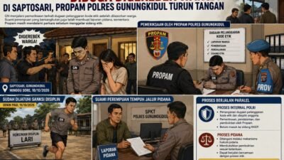 Geger Saptosari! Oknum Polisi GN Diduga Digerebek Warga, Disanksi Disiplin, Sidang Etik Menanti